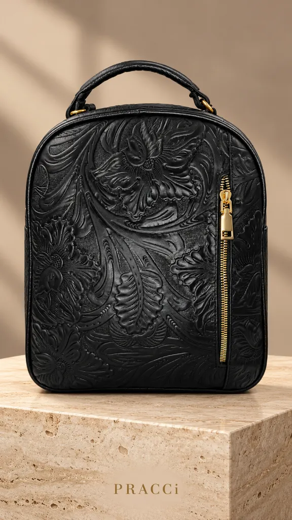 Mochila PRACCi floral de lujo.webp
