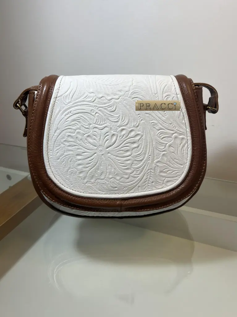 Bolso Elena Grabado floral Blanco
