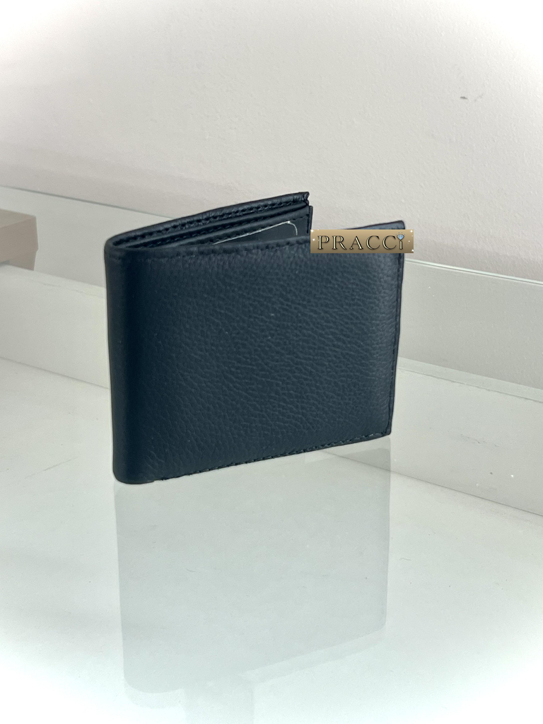 Billetera Caballero negra lisa