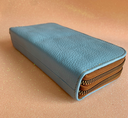 Cartera dos cierres azul