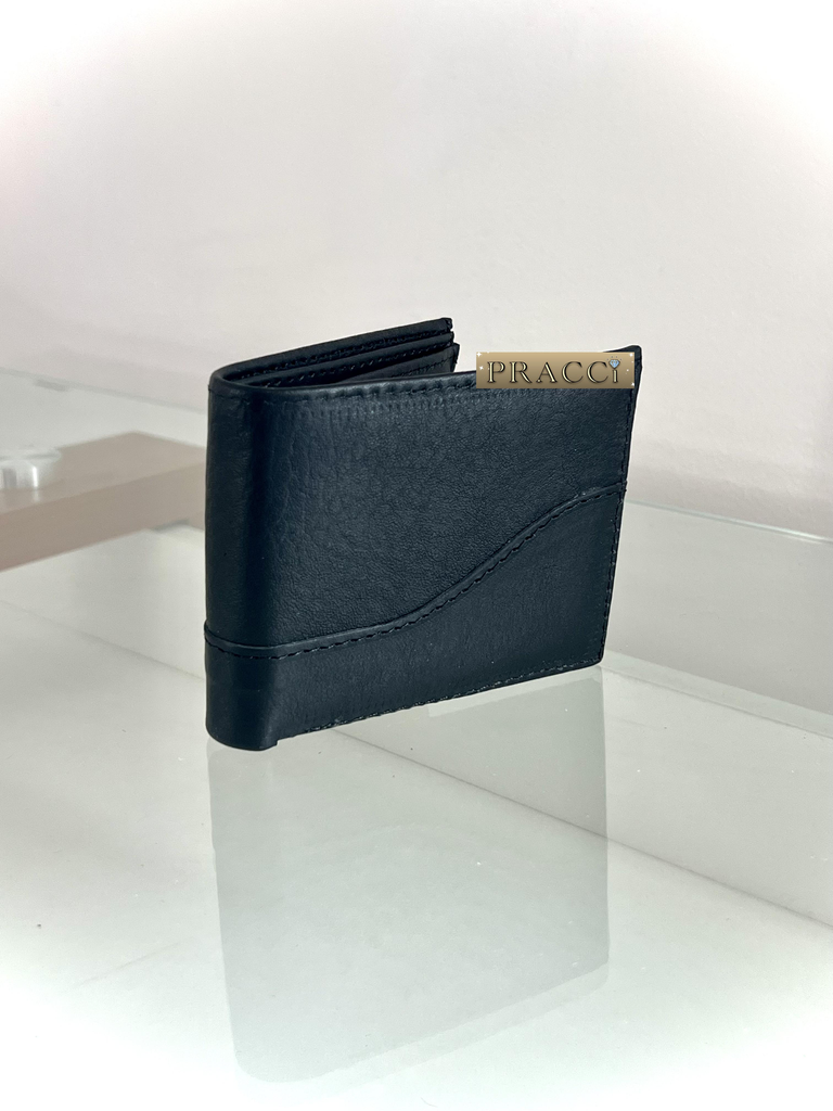 Billetera Caballero negra con onda