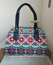 Bolso Anayeli Estampado Multicolor Azul marino/Piñon
