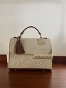 Crossbody Delia Grabado floral Crema
