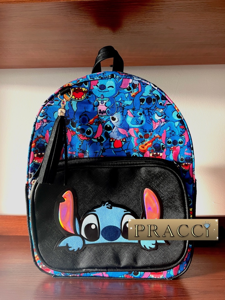 Mochila Stitch Floter Negro
