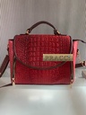 Bolso Britany Diseño cocodrilo Rojo