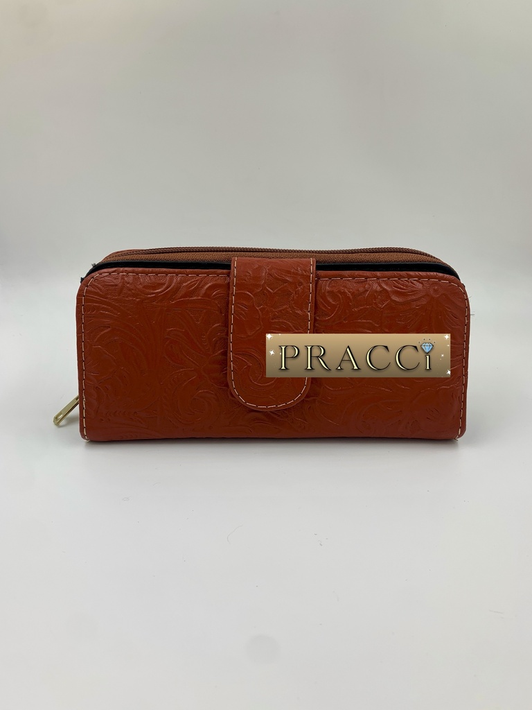 Cartera Samantha Grabado floral Rojo