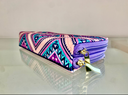 Cartera Coquet 2 Cierres Estampado Multicolor Lila/Rosa