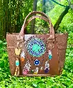 Bolso Jazmín Atrapasueños Aerógrafo Café