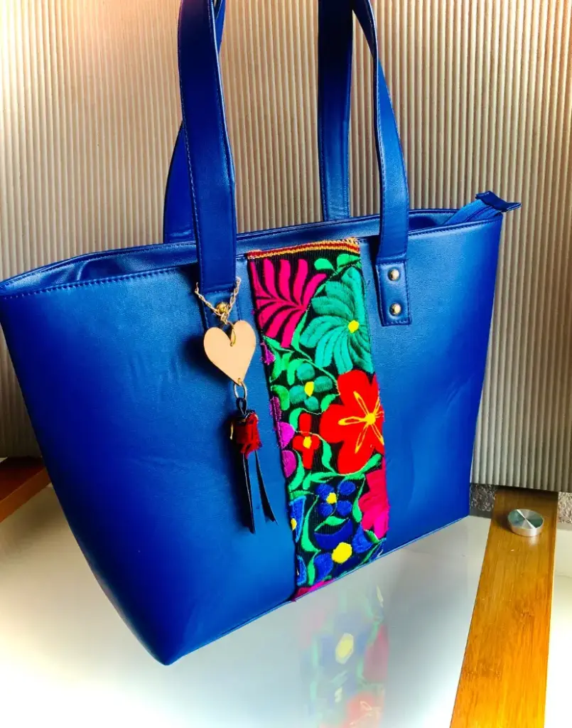 Bolso Rocío Manto Chiapaneco Azul