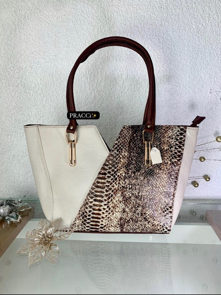 Bolso Colette Diseño serpiente Hueso