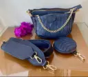 Crossbody Triana  Diseño cocodrilo Azul marino